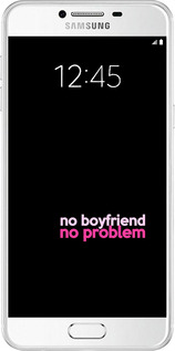 Силіконовий чехол no boyfriend no problem для Samsung Galaxy C7 C7000 - 4549u-302 изображение 