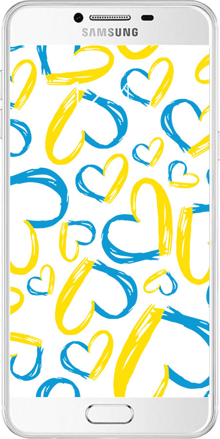 Силиконовый чехол Сердца UA для Samsung Galaxy C7 C7000 - 5292u-302 изображение 