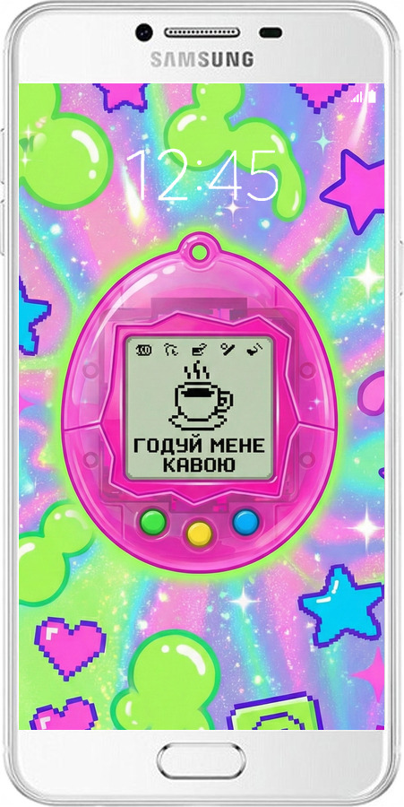 Силиконовый чехол Y2K Aesthetic Retro Pet: Годуй мене кавою для Samsung Galaxy C7 C7000 - 6784u-302 изображение 