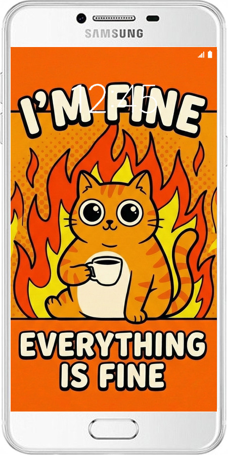 Силиконовый чехол Funny Cat для Samsung Galaxy C7 C7000 - 6786u-302 изображение 