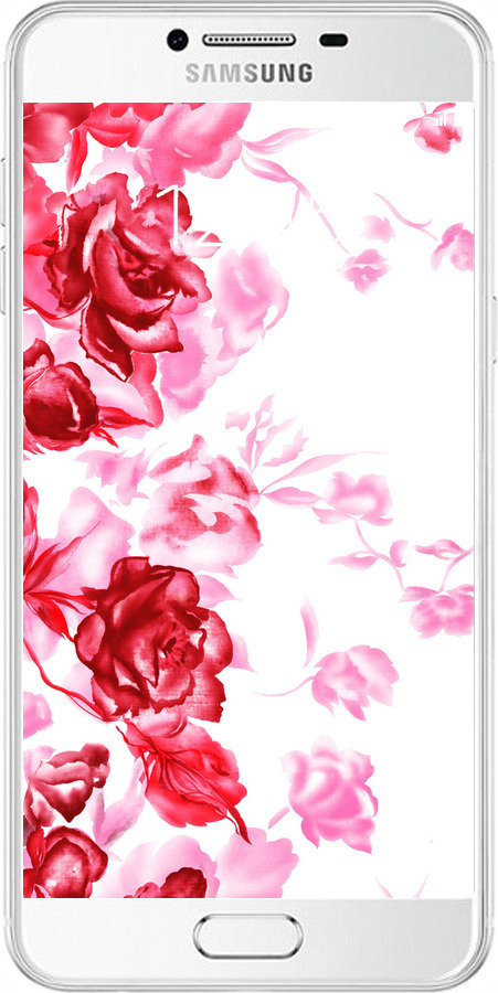 Силіконовий чехол Намальовані троянди для Samsung Galaxy C7 C7000 - 724u-302 изображение 