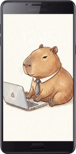 Силиконовый чехол Funny Capybara CEO Working для Samsung Galaxy C9 Pro - 6777u-720 изображение 