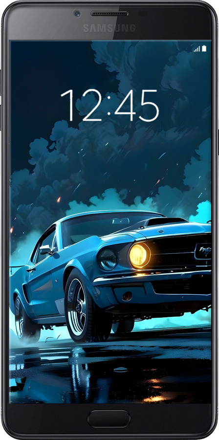 Силиконовый чехол Форд мустанг для Samsung Galaxy C9 Pro - 6374u-720 изображение 