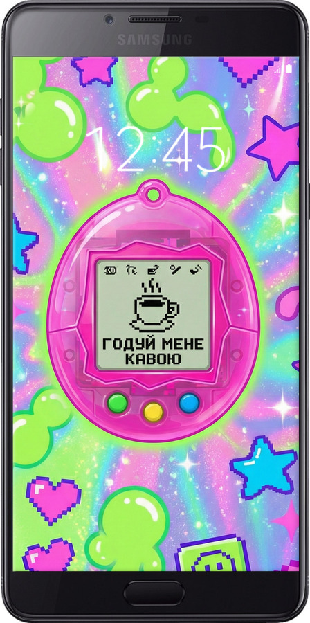 Силиконовый чехол Y2K Aesthetic Retro Pet: Годуй мене кавою для Samsung Galaxy C9 Pro - 6784u-720 изображение 