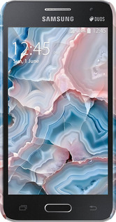 3D пластиковий матовий чехол Мрамор для Samsung Galaxy Core 2 G355 - 6306m-75 изображение 
