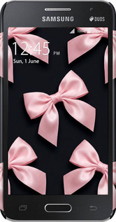 3D пластиковый глянцевый чехол Coquette Ribbons Dark Coquette для Samsung Galaxy Core 2 G355 - 6767c-75 изображение 