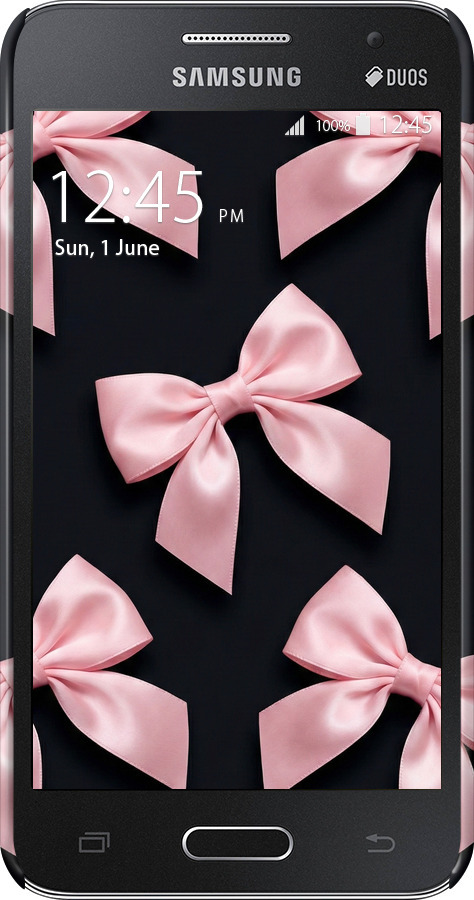 3D пластиковый глянцевый чехол Coquette Ribbons Dark Coquette для Samsung Galaxy Core 2 G355 - 6767c-75 изображение 