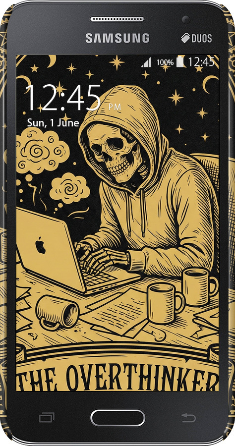 3D пластиковый глянцевый чехол The Overthinker для Samsung Galaxy Core 2 G355 - 6774c-75 изображение 