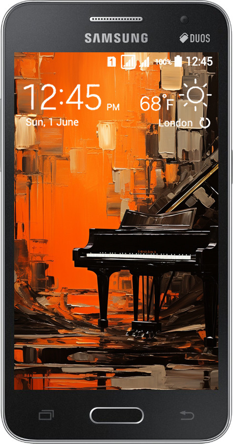 Силіконовий чехол Чохол для телефону Помаранчевий Рояль для Samsung Galaxy Core 2 G355 - 5937u-75 изображение 