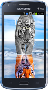 3D пластиковый матовый чехол Тигр для Samsung Galaxy Core i8262 - 6016m-88 изображение 
