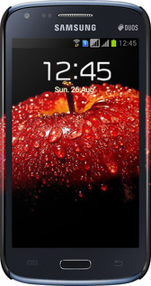 3D пластиковий глянцевий чехол Яблуко для Samsung Galaxy Core i8262 - 6022c-88 изображение 