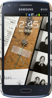 3D пластиковый глянцевый чехол Aesthetic Scrapbook Collage для Samsung Galaxy Core i8262 - 6773c-88 изображение 