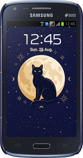 3D пластиковый глянцевый чехол Cute Cat Celestial/Witchy для Samsung Galaxy Core i8262 - 6787c-88 изображение 