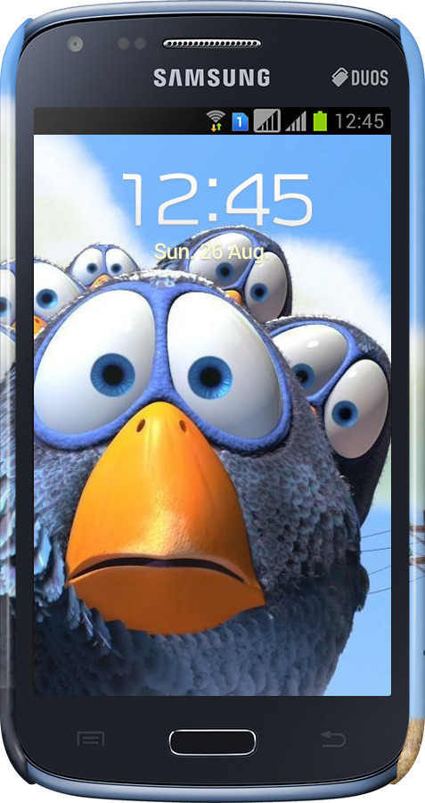 3D пластиковий матовий чехол Angry Birds для Samsung Galaxy Core i8262 - 6008m-88 изображение 