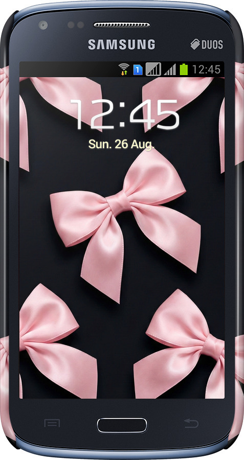 3D пластиковый глянцевый чехол Coquette Ribbons Dark Coquette для Samsung Galaxy Core i8262 - 6767c-88 изображение 