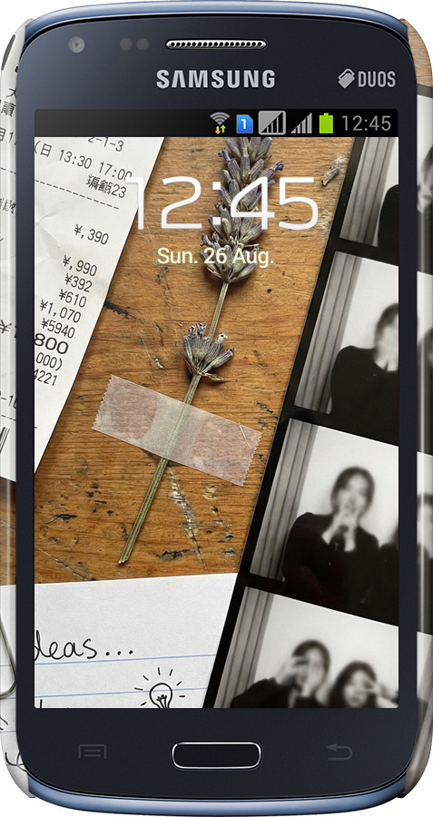 3D пластиковый глянцевый чехол Aesthetic Scrapbook Collage для Samsung Galaxy Core i8262 - 6773c-88 изображение 