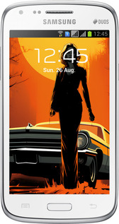 Силиконовый чехол Чехол для телефона Девушка возле автомобиля для Samsung Galaxy Core i8262 - 5946u-88 изображение 
