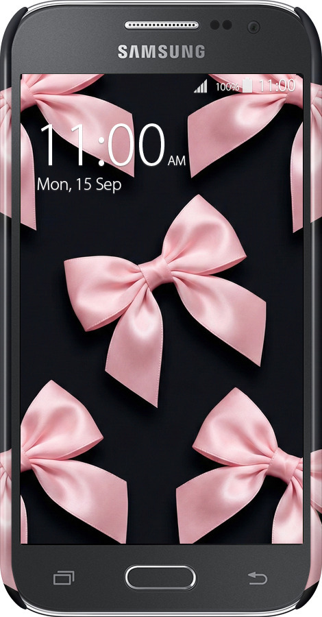 3D пластиковый матовый чехол Coquette Ribbons Dark Coquette для Samsung Galaxy Core Prime G360H - 6767m-76 изображение 