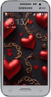 Силіконовий чехол Сердечки для Samsung Galaxy Core Prime G360H - 5831u-76 изображение 