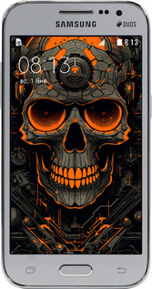 Силіконовий чехол Череп для Samsung Galaxy Core Prime G360H - 5952u-76 изображение 