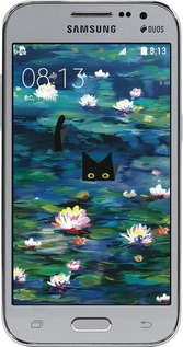 Силиконовый чехол із зображенням водяних лілій та кішок для Samsung Galaxy Core Prime G360H - 6257u-76 изображение 