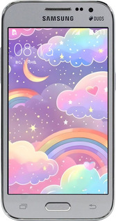 Силиконовый чехол Облака и радуга для Samsung Galaxy Core Prime G360H - 6312u-76 изображение 