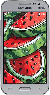 Силиконовый чехол Арбуз для Samsung Galaxy Core Prime G360H - 6315u-76 изображение 