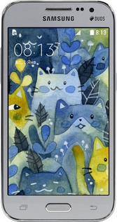 Силіконовий чехол Із зображенням котячого лісу для Samsung Galaxy Core Prime G360H - 6447u-76 изображение 