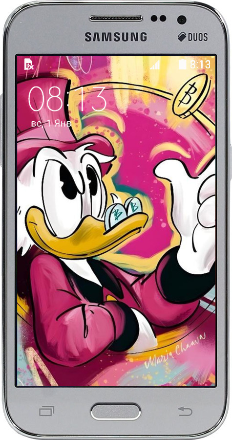 Силіконовий чехол Скрудж для Samsung Galaxy Core Prime G360H - 6283u-76 изображение 