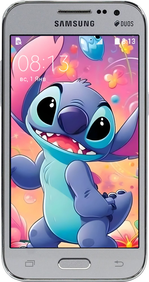 Силіконовий чехол Стич 2 для Samsung Galaxy Core Prime G360H - 6371u-76 изображение 