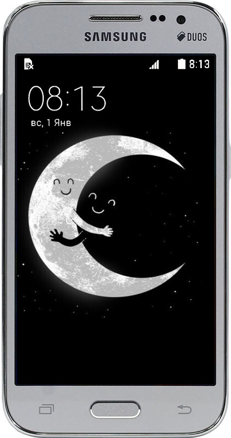 Силіконовий чехол Місячні обійми для Samsung Galaxy Core Prime G360H - 6508u-76 изображение 