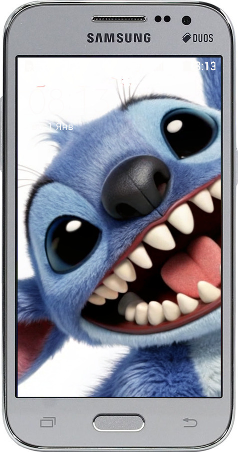 Силіконовий чехол Стіч для Samsung Galaxy Core Prime G360H - 6684u-76 изображение 