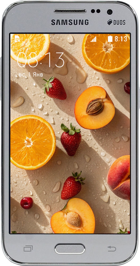 Силиконовый чехол Фрукты 3 для Samsung Galaxy Core Prime G360H - 6703u-76 изображение 