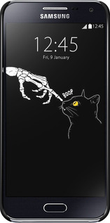 3D пластиковый глянцевый чехол Кошка для Samsung Galaxy E5 E500H - 6505c-82 изображение 