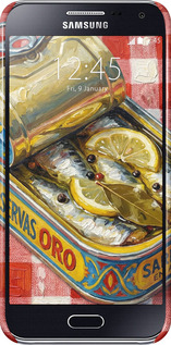 3D пластиковий матовий чехол Vintage Sardine Tin Phone для Samsung Galaxy E5 E500H - 6772m-82 изображение 
