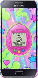 3D пластиковый глянцевый чехол Y2K Aesthetic Retro Pet: Годуй мене кавою для Samsung Galaxy E5 E500H - 6784c-82 изображение 