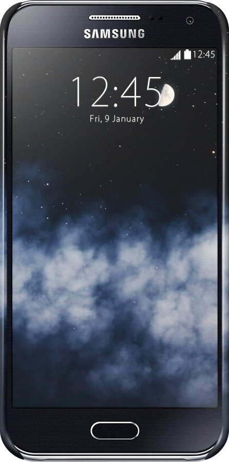 3D пластиковый глянцевый чехол Ночное небо для Samsung Galaxy E5 E500H - 6450c-82 изображение 