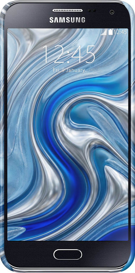 3D пластиковый матовый чехол Liquid Chrome для Samsung Galaxy E5 E500H - 6781m-82 изображение 