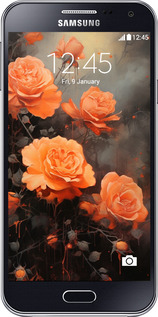 Силиконовый чехол Оранжевые розы для Samsung Galaxy E5 E500H - 5944u-82 изображение 