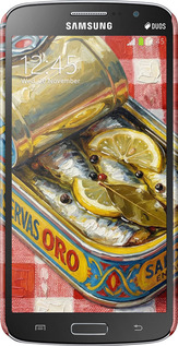 3D пластиковый матовый чехол Vintage Sardine Tin Phone для Samsung Galaxy Grand 2 G7102 - 6772m-41 изображение 