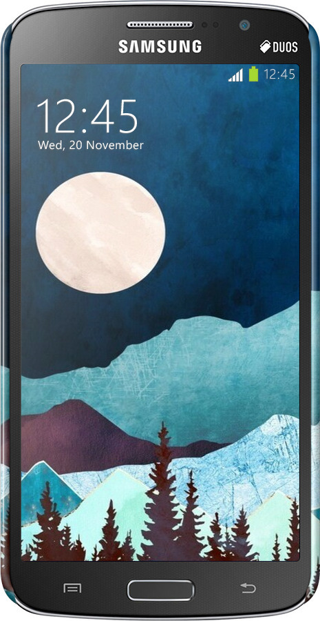 3D пластиковый матовый чехол Горная идиллия ночной пейзаж для Samsung Galaxy Grand 2 G7102 - 6488m-41 изображение 