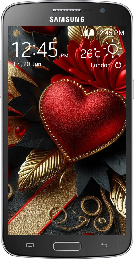 Силиконовый чехол Сердечки v2 для Samsung Galaxy Grand 2 G7102 - 5832u-41 изображение 