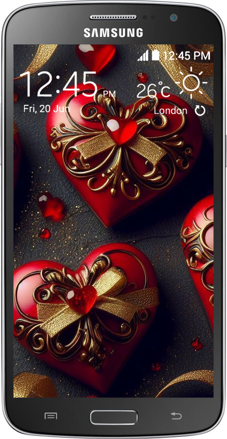Силіконовий чехол Сердечки v4 для Samsung Galaxy Grand 2 G7102 - 5834u-41 изображение 