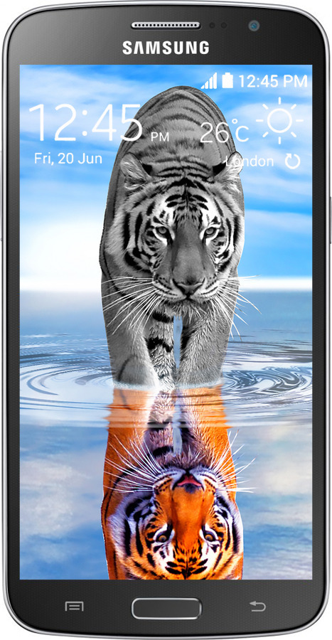 Силіконовий чехол Тигр для Samsung Galaxy Grand 2 G7102 - 6016u-41 изображение 