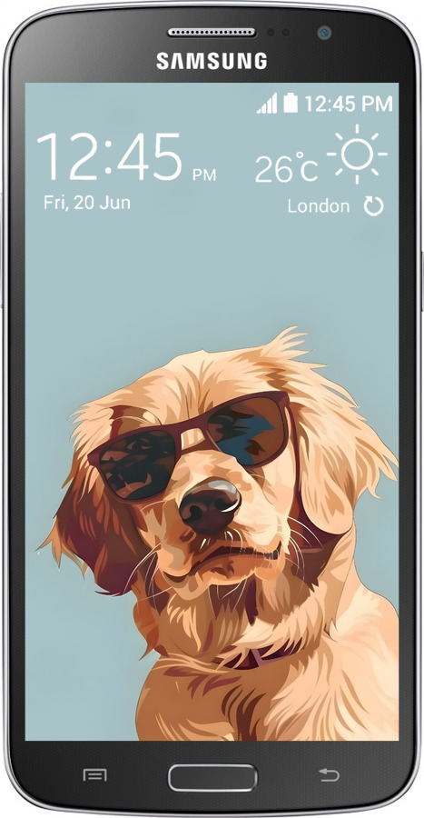 Силіконовий чехол Пес в очках для Samsung Galaxy Grand 2 G7102 - 6381u-41 изображение 