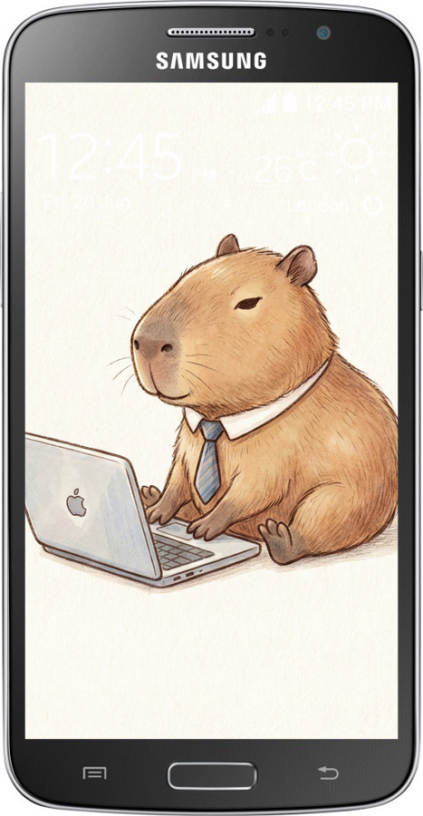 Силіконовий чехол Funny Capybara CEO Working для Samsung Galaxy Grand 2 G7102 - 6777u-41 изображение 