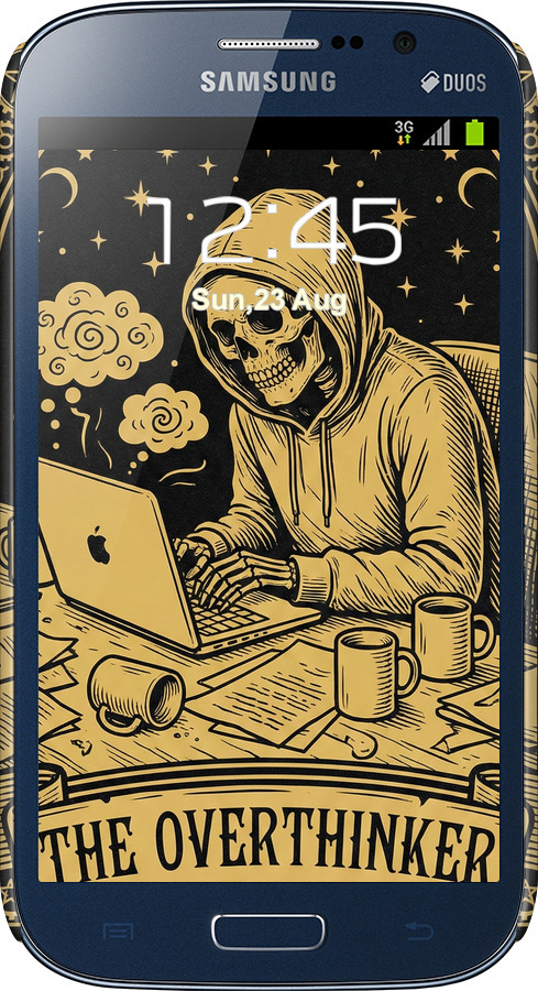 3D пластиковый матовый чехол The Overthinker для Samsung Galaxy Grand I9082 - 6774m-66 изображение 