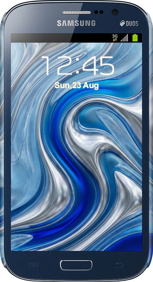 3D пластиковий матовий чехол Liquid Chrome для Samsung Galaxy Grand I9082 - 6781m-66 изображение 