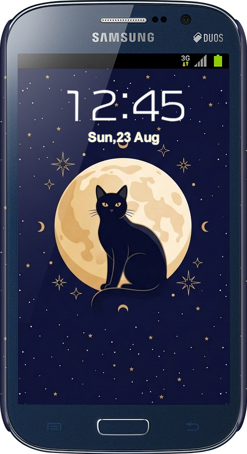 3D пластиковый матовый чехол Cute Cat Celestial/Witchy для Samsung Galaxy Grand I9082 - 6787m-66 изображение 