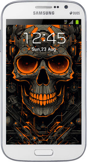 Силиконовый чехол Череп для Samsung Galaxy Grand I9082 - 5952u-66 изображение 
